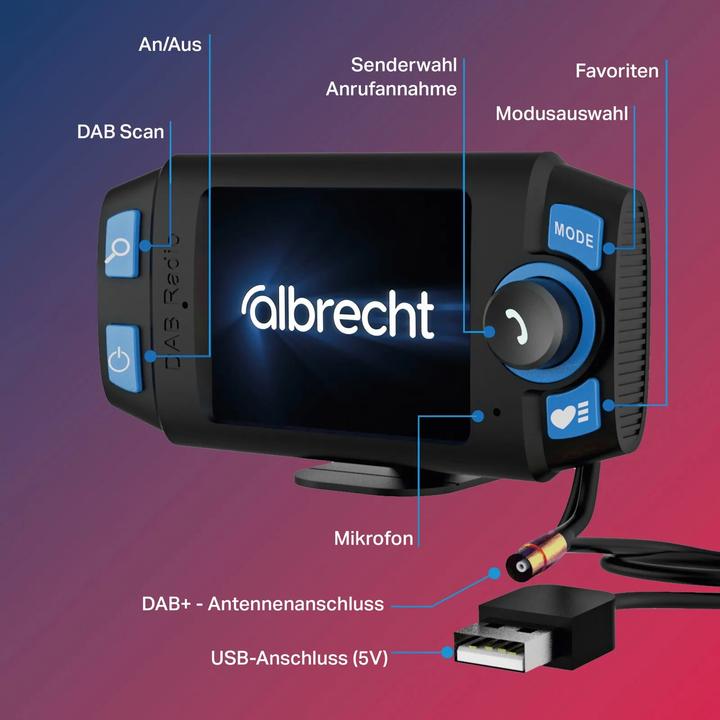 Productafbeelding Albrecht DR55 DAB+ Autoradio-Adapter