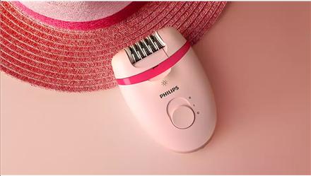 Immagine prodotto Philips Epilatore compatto con filo BRE285/00 Satinelle Essential Baltas/Rožinė, con filo