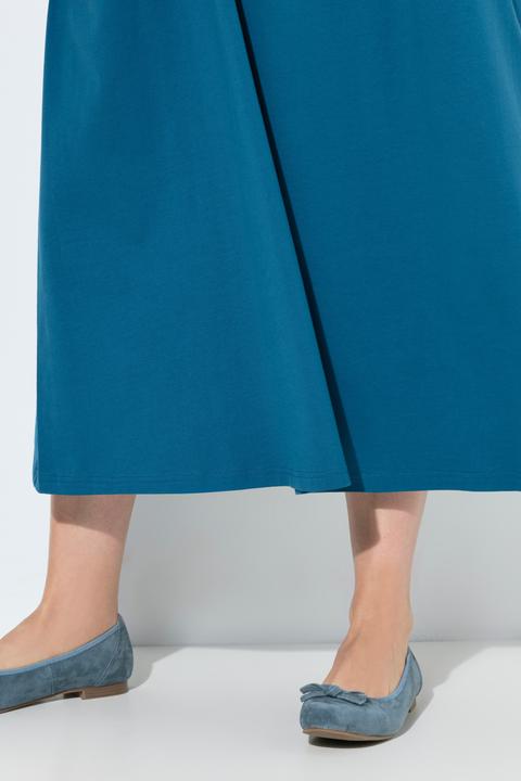 Produktbild Ulla Popken Jerseykleid, A-Linie, Tunika-Ausschnitt, 3/4-Arm (56)