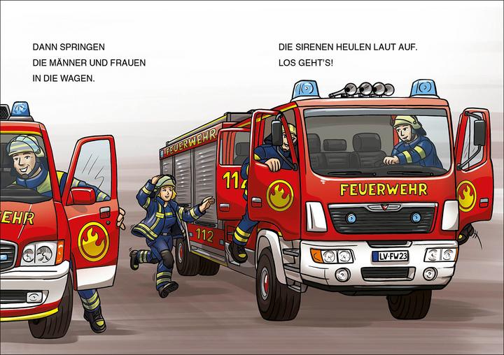 Produktbild Leselöwen 1. Klasse - Achtung, Feuerwehr im Einsatz! (Deutsch, Annette Neubauer, Loewe Erstlesebücher, Michael Böhm, 2021)