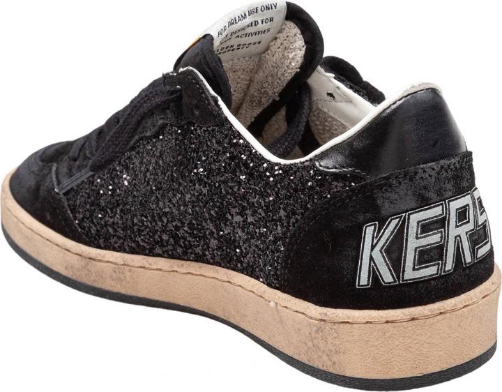 Actual product image Golden Goose sneakers ballstar in suede and glitter color black (38)
