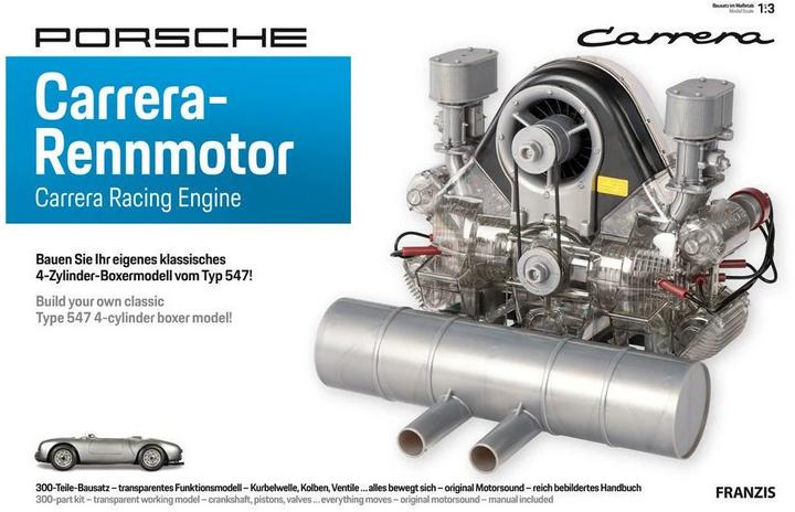 Actual product image Franzis Porsche Carrera racing engine
