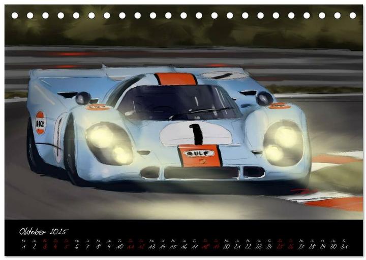 Immagine prodotto Sportwagen Klassiker Kunst (Tischkalender 2025 DIN A5 quer), Monatskalender (A5, Tedesco)
