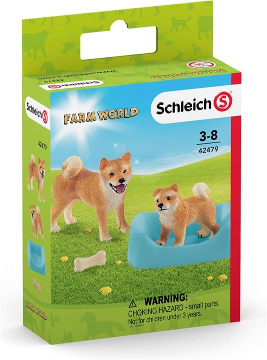 Actual product image Schleich Shiba Inu mother and puppy