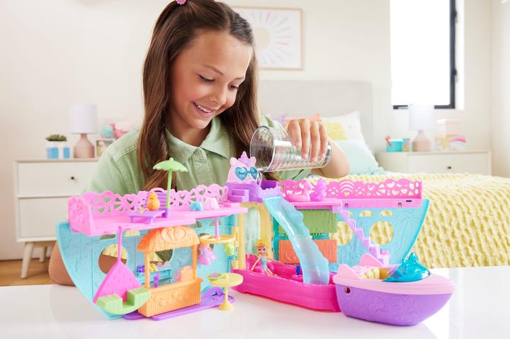 Actual product image Polly Pocket Unicorn Dream Cruise Playset
