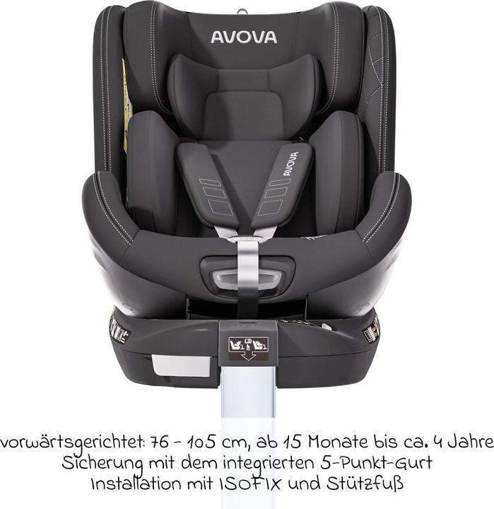 Produktbild Avova Swan-Fix I-Size Reboard Kindersitz (Reboarder, ECE R129/i-Size Norm)