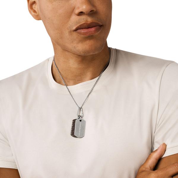 Produktbild Emporio Armani Kette (Edelstahl, Leder)