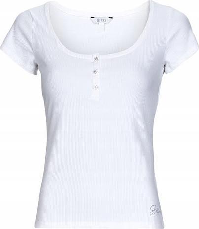 Guess ES SS KARLEE JEWEL BTN HENLEY, weiss(purewhite), Gr. S (S)