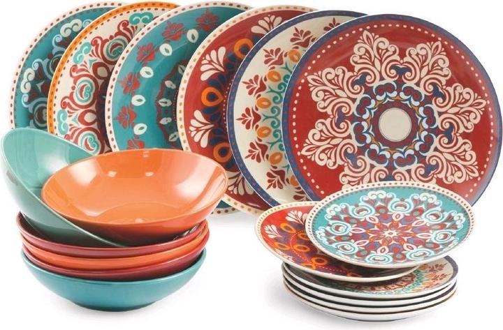 Image du produit Villa D'Este Home Tivoli Shiraz Set de vaisselle 18pcs, Porcelaine et grès (18 pièce(s))