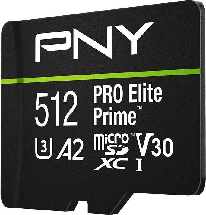 Productafbeelding PNY microSD Pro Elite Prime 512 GB (512 GB, microSDXC, U3, UHS-I)
