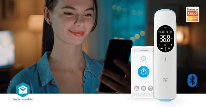Actual product image Nedis SmartLife Infrared Thermometer | LED Display | Ear / Forehead | White (Ear, Forehead)
