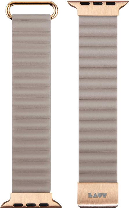 Actual product image Laut Apple Watch NOVI LUXE 42/44/45/49 mm, Beige large (42 mm, 44 mm, 45 mm, 49 mm, Faux leather)
