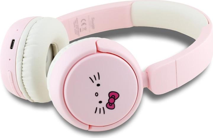 Image du produit Hello Kitty Écouteurs Bluetooth sur oreille Face Logo - Rose