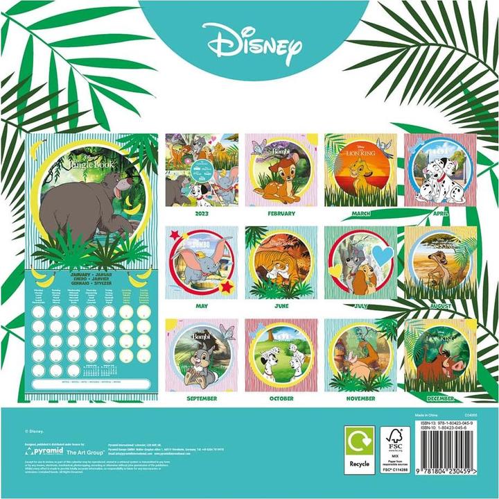Actual product image Pyramid Disney Calendar 2024 Disney Classics (30 x 30 cm, English)