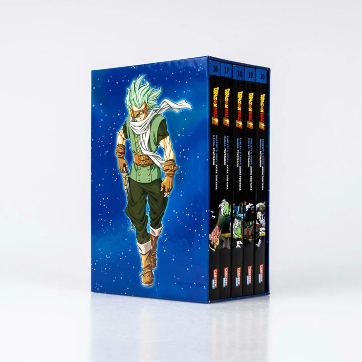 Produktbild Dragon Ball Super, Bände 16-20 im Sammelschuber (Deutsch, Katrin Stamm, Akira Toriyama (Original Story), Toyotarou, 2024)