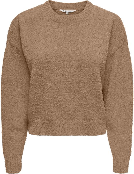 Only Rundhals Gerippte Ärmelbündchen Tief angesetzte Schulter Pullover Strickpullover (XL)