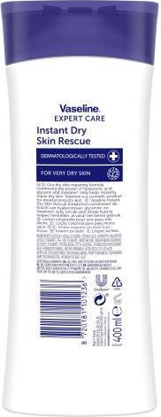Image du produit Vaseline Expert Care Sauvegarde instantanée de la peau sèche (Lotion pour le corps, 400 ml)