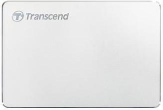 Image du produit Transcend External Hard Drive HDD | | StoreJet | 1TB | USB 3.1 | Couleur Argent | TS1TSJ25C3S (1 To)