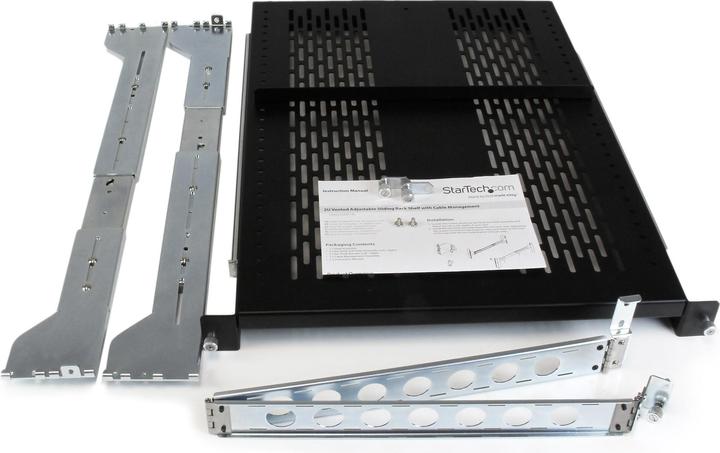 Image du produit StarTech Etagère extractible 2U ventilée pour baie serveur 19in avec passage de câbles / montage réglab...