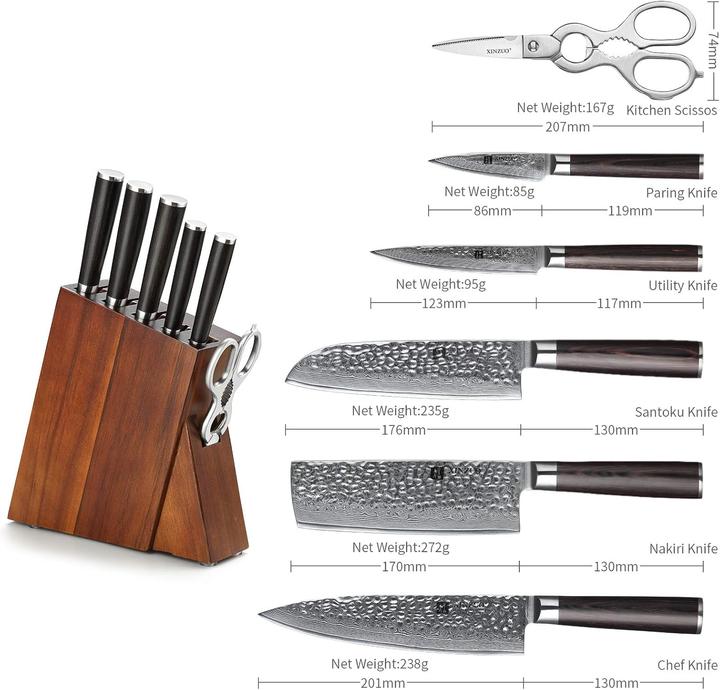 Image du produit Xinzuo 7-teiliges Messerblock-Set
