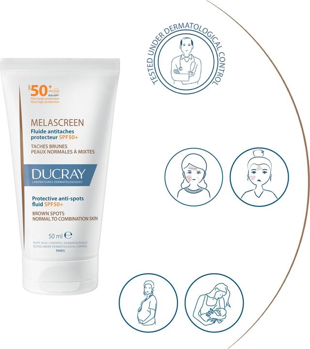 Actual product image Ducray MELASCREEN Anti-Pigment Stain Fluid SPF50+ liq (50 ml, Face fluid, SPF 50+)