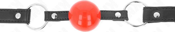 Produktbild Kink Ball 4 cm Knebel Mit Schloss Roter Ball Schwarzer Gurt 60 x 2 cm