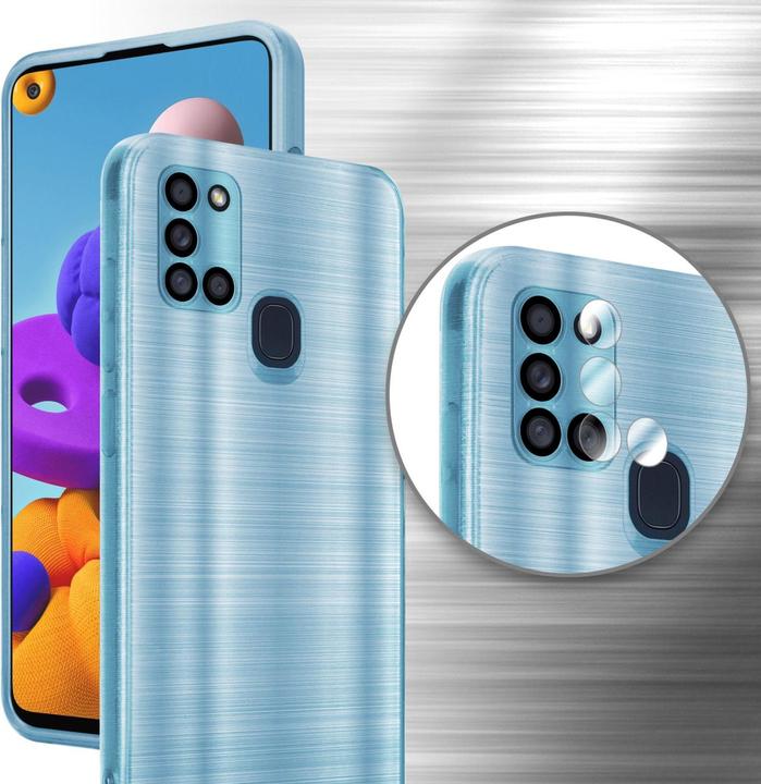Produktbild Cadorabo Hülle für Samsung Galaxy A21s im TPU Brushed Kameraschutz LM160 Style (Samsung Galaxy A21s)