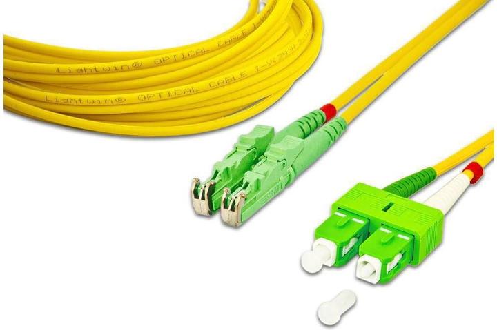 Produktbild Lightwin LWL-Patchkabel E2000/APC-SC/APC, Singlemode, Duplex, 20m (S/UTP, CAT6, 20 m)