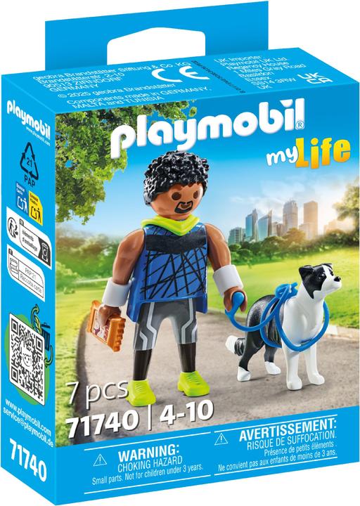 Playmobil 71740 Jogger mit Border Collie (71740, Playmobil My Life)