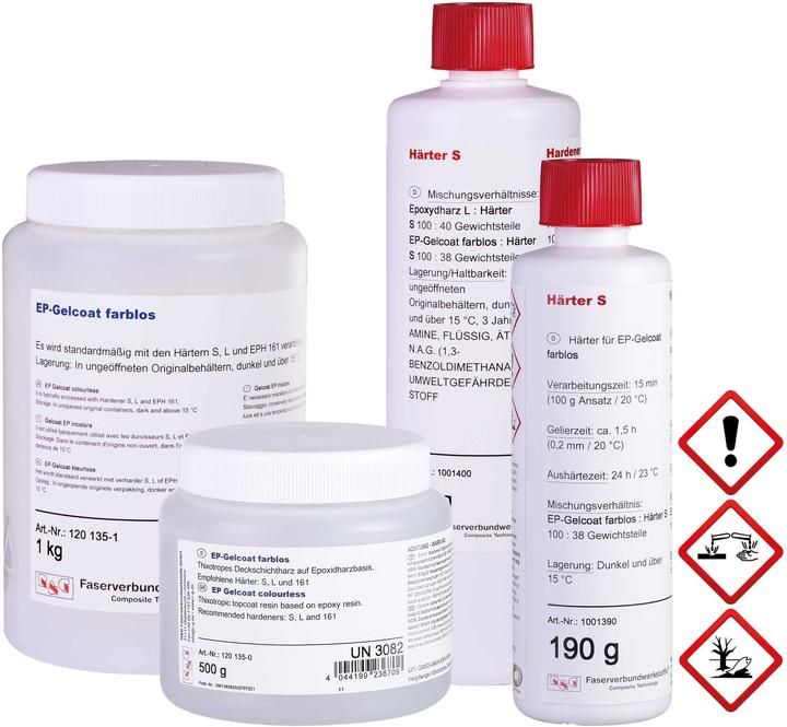 Actual product image R&G ep-gelcoat colourless + hardener s (15 min) pack/ 690 g