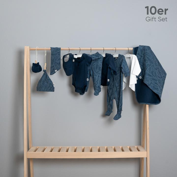Immagine prodotto TotsTale Premium 10-teiliges Geschenkset aus Bio-Baumwolle – Erstausstattung für Neugeborene (50, 56, 62, 68)