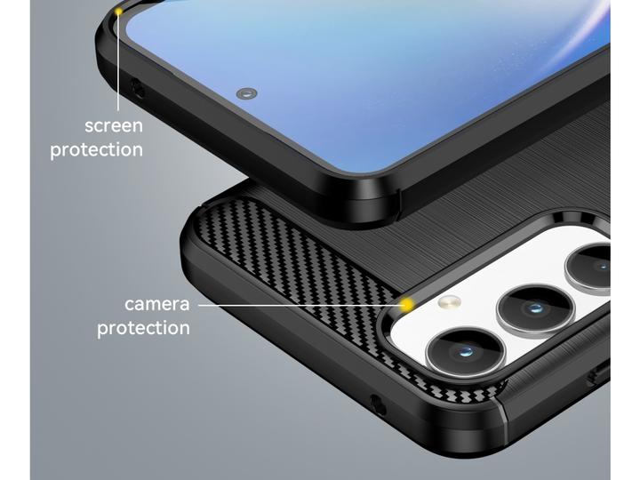 Actual product image Screenguard Carbon Brushed Soft TPU Case (Samsung Galaxy A35)