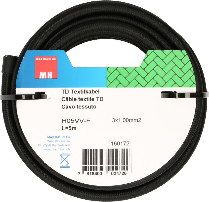 Image du produit Max Hauri Câble textile TD H05VV-F3G1.0 (5 m)