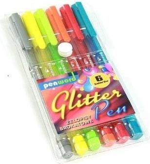 Polsirhurt Glitzer-Gelstift, 6 Farben (Mehrfarbig)