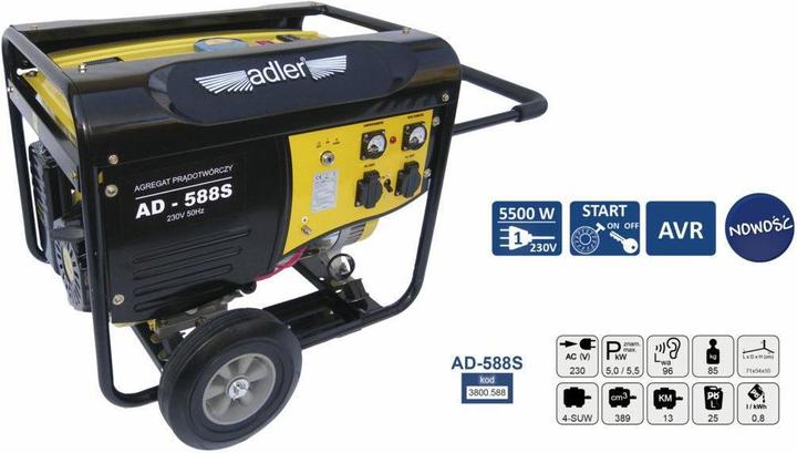 Produktbild Adler Generator AD-588S (5000 W, 25 l)