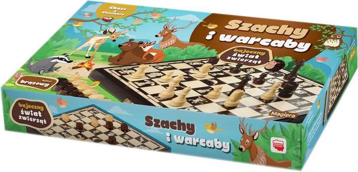 Actual product image Magiera Chess And Checkers Fabulous Animal World, 25 x 25 cm (Polish)