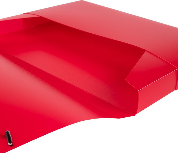 Produktbild Idena Heftbox A4 Gummizug PP transluzent rot (A4, 1 x)