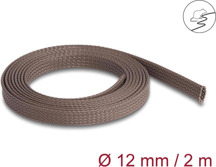 Image du produit Delock Gaine tressée anti-rongeurs, 2 m x 12 mm brun (Gaines pour câbles, 200 cm)