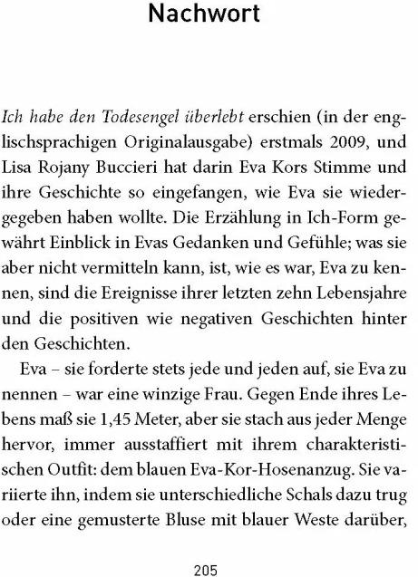 Produktbild Ich habe den Todesengel überlebt - Eine Auschwitz-Zeitzeugin erzählt (Deutsch, Lisa Rojany Buccieri, Eva Mozes Kor, 2022)