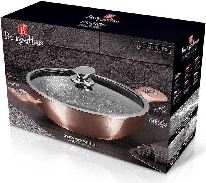Actual product image BerlingerHaus GRANITE WOK FRYER 30cm BH-7100 ROSE GOLD (Wok, Aluminium)