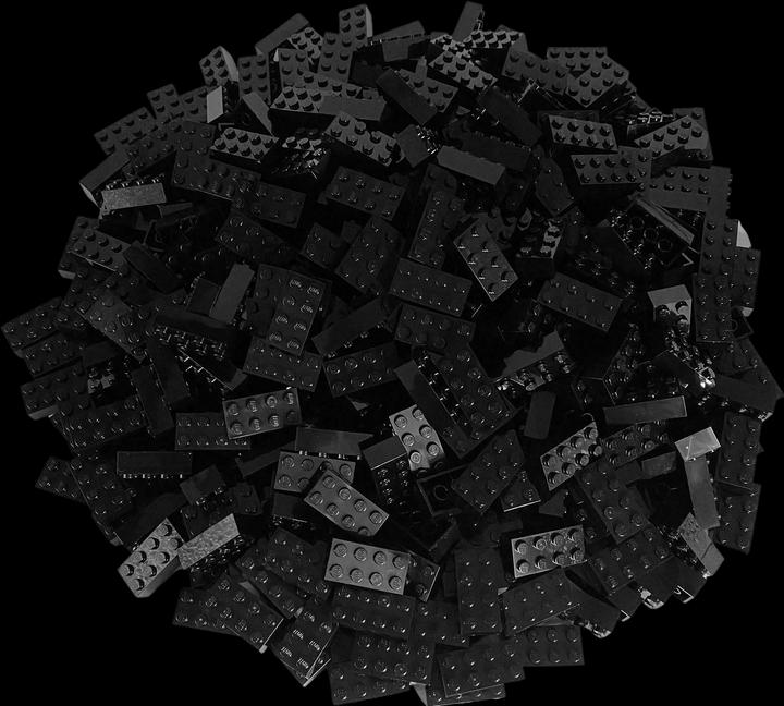 Immagine prodotto LEGO 2x4 Pietre nere - Classic, Basic, City nero 3001 Quantità 100 pezzi (3001, Accessori LEGO)