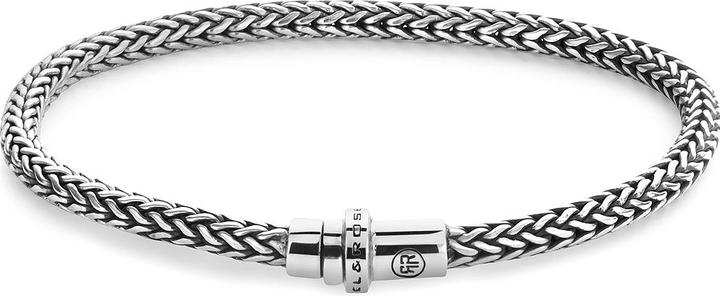 Rebel Rose - Silver intertwined bracelet Artemis RR-BR031-S - Dimension: 19 cm - L (19 cm, Plata Esterlina 925)