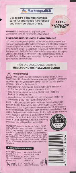 Produktbild Réell‘e Tönungsshampoo Platinblond 8.1 (Platinblond 8.1)