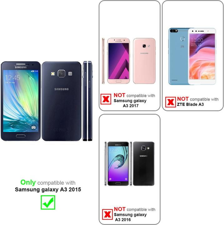 Immagine prodotto Cadorabo Copertina rigida in similpelle con struttura (Samsung Galaxy A3)