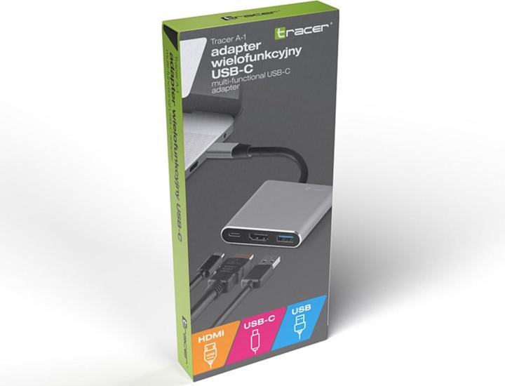Produktbild Tracer A-1 USB 3.2 Gen 1 (3.1 Gen 1) Type-C Aluminium (USB-C, 3 Ports)