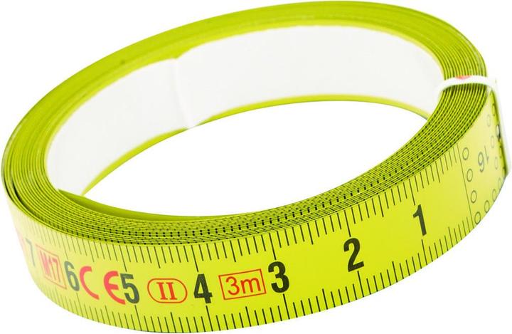 Bahco Stahl-Massband für die Werkbank, selbstklebend, linksseitige Messskala, 3 m (300 cm)