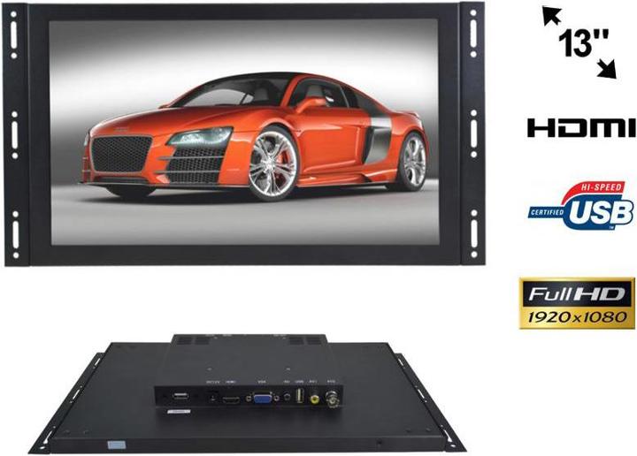 Produktbild Nvox Monitor dotykowy ips open-frame led 13califull hd vga hdmi usb av 12v 230v