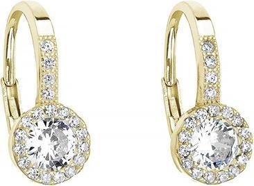 Evolution Group Elegant gold-plated earrings with crystals 11202.1