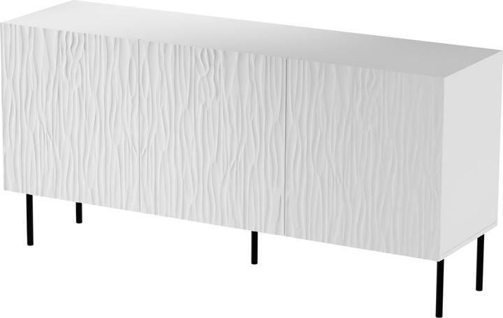 Actual product image Cama JUNGLE Chest 152x40.5x74.5 white matt + black legs (152 x 42 x 74.5 cm)