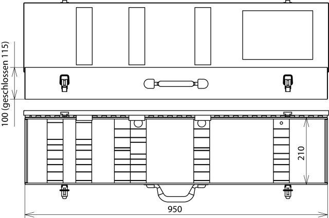 Produktbild Dehn 767 701 Stahlblechkoffer blau Hammerschlaglack